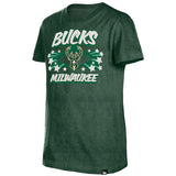 Youth Girl's New Era Stars Milwaukee Bucks T-Shirt