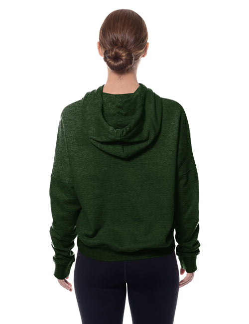 Women's New Era Leisure Throw Milwaukee Bucks Hooded Sweatshirt-back