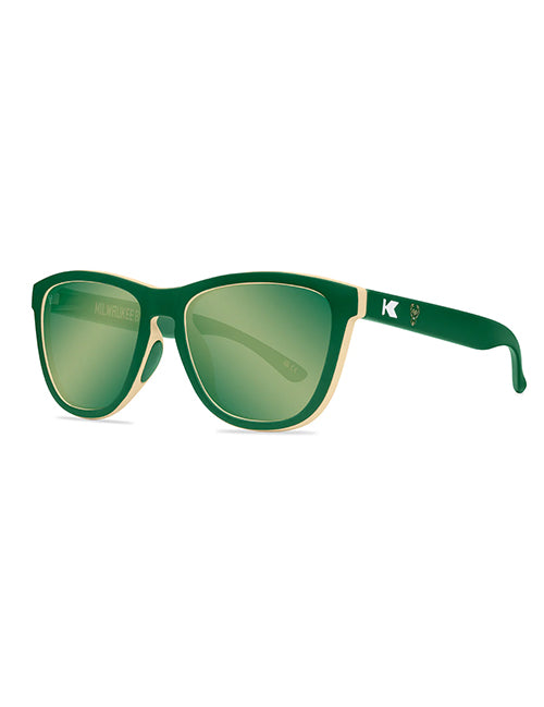 Knockaround Premiums Sports Polarized Milwaukee Bucks Sunglasses-Angled left