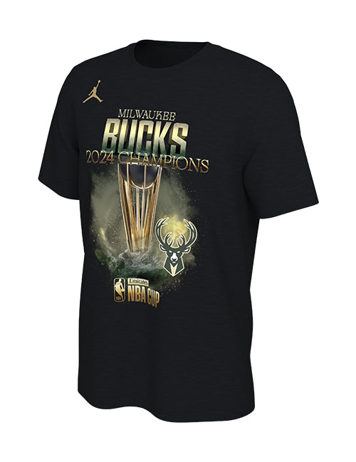 Jordan 2024 NBA Cup Champions Locker Room Milwaukee Bucks T-Shirt-front