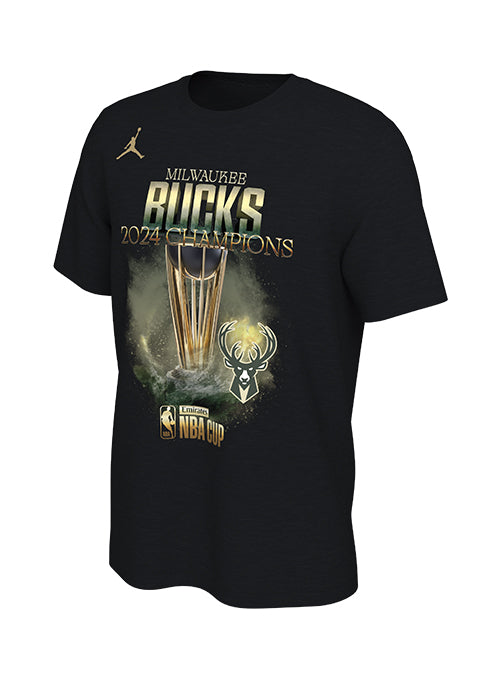 Jordan 2024 NBA Cup Champions Locker Room Milwaukee Bucks T-Shirt-front