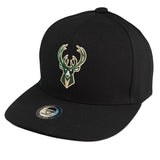 Noggin Boss Black Milwaukee Bucks Icon Logo Hat