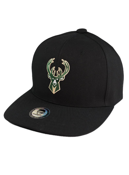 Noggin Boss Black Milwaukee Bucks Icon Logo Hat