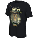 Youth Jordan NBA 2024 Cup Champions Milwaukee Bucks T-Shirt-front