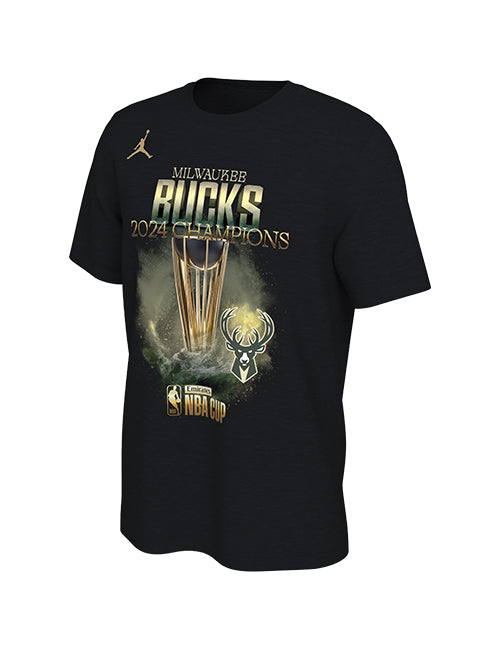 Youth Jordan NBA 2024 Cup Champions Milwaukee Bucks T-Shirt-front