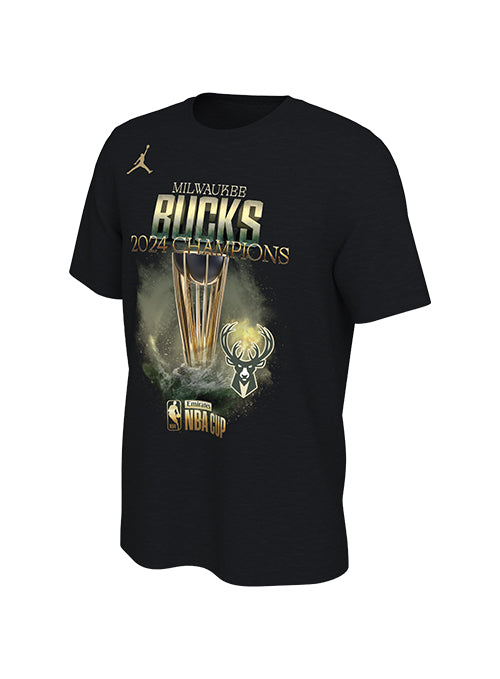 Youth Jordan NBA 2024 Cup Champions Milwaukee Bucks T-Shirt-front