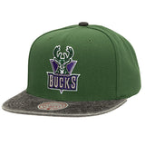 Mitchell & Ness HWC '93 Denim Patchwork Milwaukee Bucks Snapback Hat-front