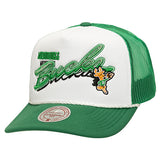 Mitchell & Ness HWC '68 Shadow Milwaukee Bucks Trucker Snapback Hat-front