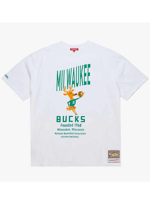 Women's Mitchell & Ness HWC '68 Founded Milwaukee Bucks Boyfriend T-Shirt-front