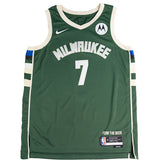 Signed Nike 2022 Icon Edition Chris Livingston Milwaukee Bucks Swingman Jersey-front