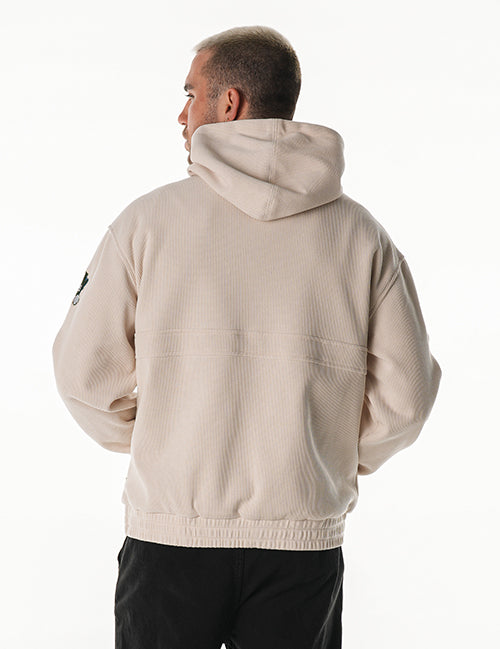 The Wild Collective 2025-26 City Edition Corduroy Milwaukee Bucks Hooded Sweatshirt-back