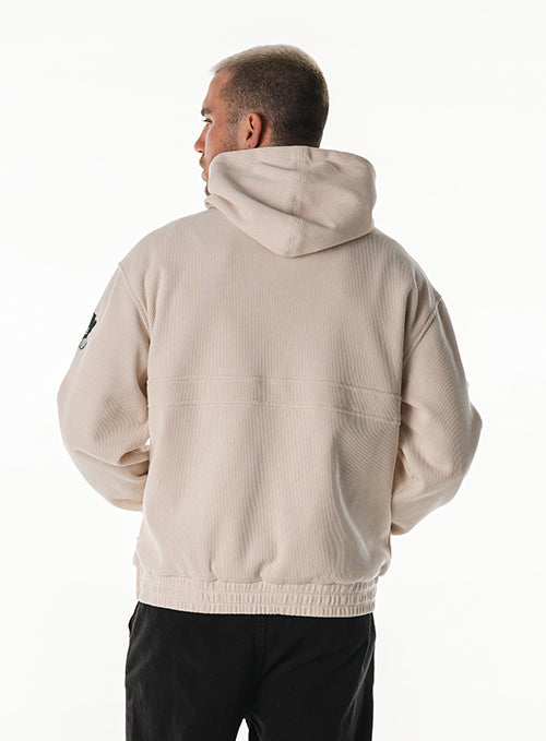 The Wild Collective 2025-26 City Edition Corduroy Milwaukee Bucks Hooded Sweatshirt-back