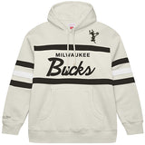 Mitchell & Ness HWC '68 Head Coach Bone Milwaukee Bucks Hooded Sweatshirt-FRONT