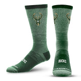 For Bare Feet Team Marble Milwaukee Bucks Crew Sock