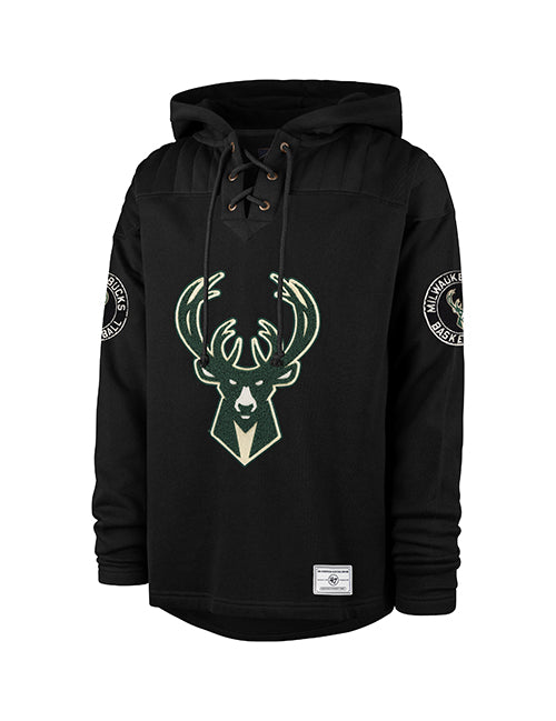 '47 Brand Golden Age Milwaukee Bucks Lacer Hooded Sweatshirt-front