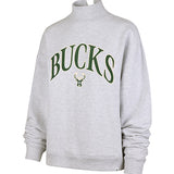 Women's '47 Brand Milwaukee Bucks Mock Neck Pullover-front