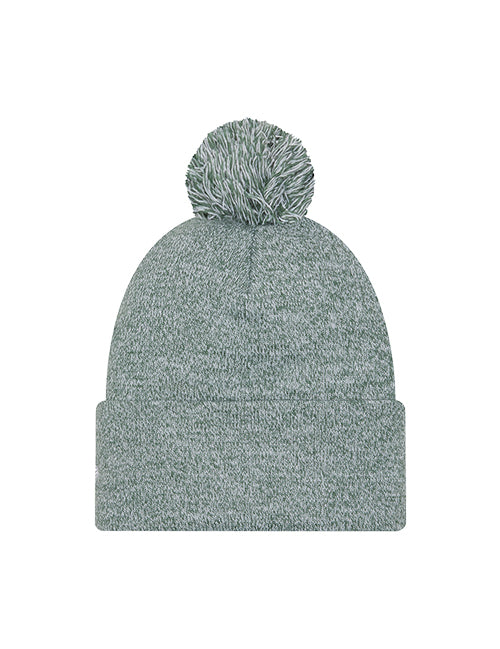 New Era Marled Green Milwaukee Bucks Pom Knit Hat-back
