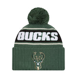 New Era Bold Milwaukee Bucks Pom Knit Hat-front