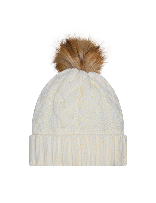 Women's New Era Faux Fur Milwaukee Bucks Pom Knit Hat-back