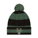Women's New Era Braided Milwaukee Bucks Knit Hat-front