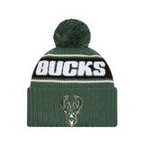 Youth New Era Bold Milwaukee Bucks Pom Knit Hat