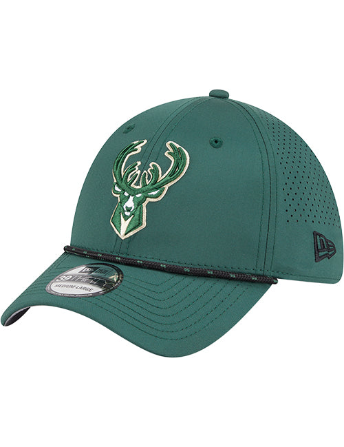 New Era 39Thirty Perform Milwaukee Bucks Flex Fit Hat-left