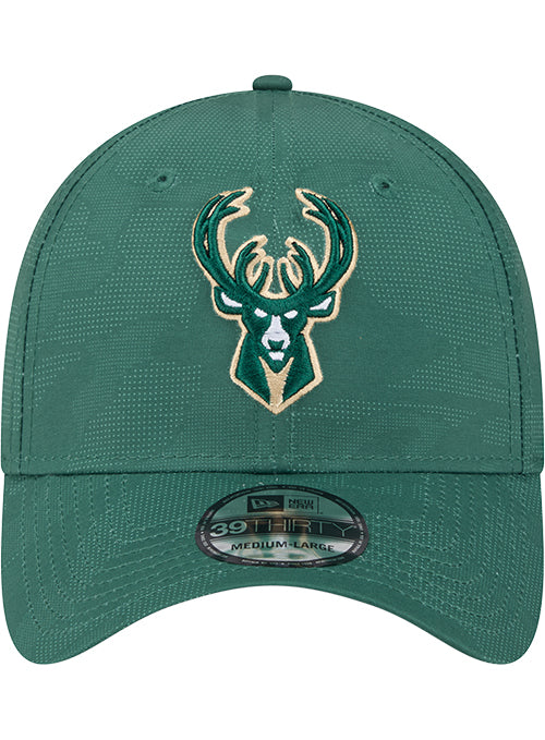 New Era Tonal Camo 39Thirty Milwaukee Bucks Flex Fit Hat-front