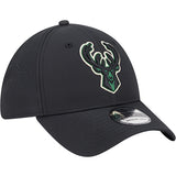 New Era Night 39Thirty Vision Milwaukee Bucks Flex Fit Hat-right
