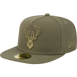 New Era 59Fifty Color Pack Olive Milwaukee Bucks Fitted Hat-left