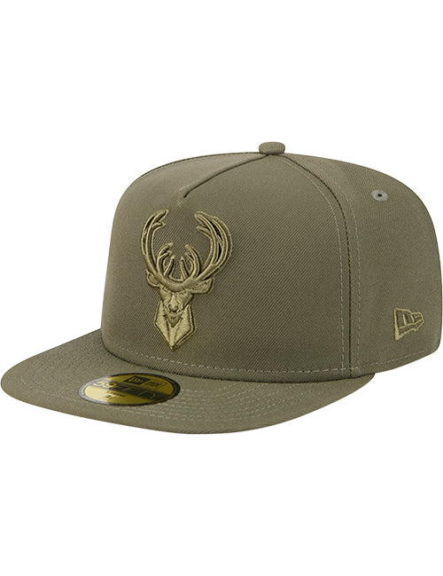 New Era 59Fifty Color Pack Olive Milwaukee Bucks Fitted Hat-left
