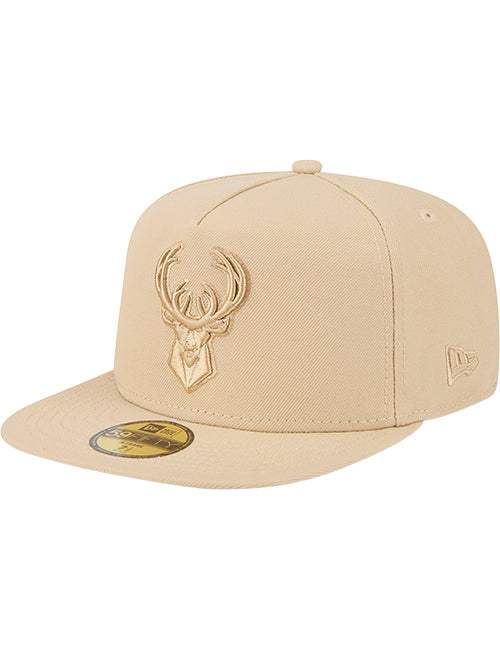 New Era 59Fifty Color Pack Cream Milwaukee Bucks Fitted Hat-left