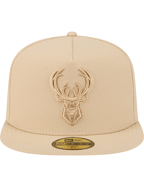 New Era 59Fifty Color Pack Cream Milwaukee Bucks Fitted Hat-front