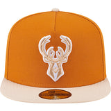 New Era Color 59Fifty Pack 2-Tone Orange Milwaukee Bucks Fitted Hat-front
