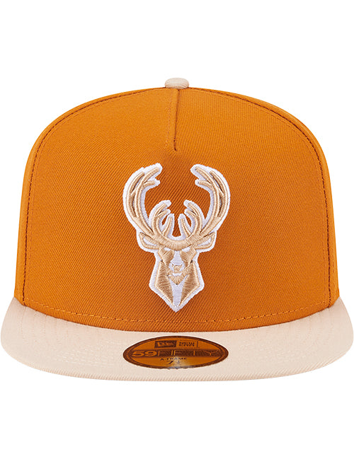 New Era Color 59Fifty Pack 2-Tone Orange Milwaukee Bucks Fitted Hat-front