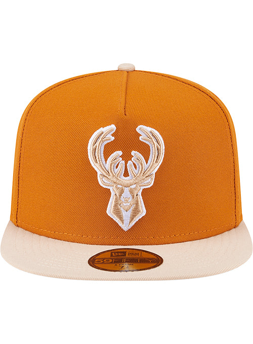 New Era Color 59Fifty Pack 2-Tone Orange Milwaukee Bucks Fitted Hat-front