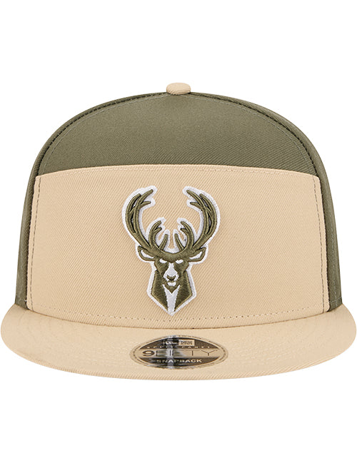 New Era 9Fifty Color Pack 2Tone Seven-Panel Milwaukee Bucks Snapback Hat-front