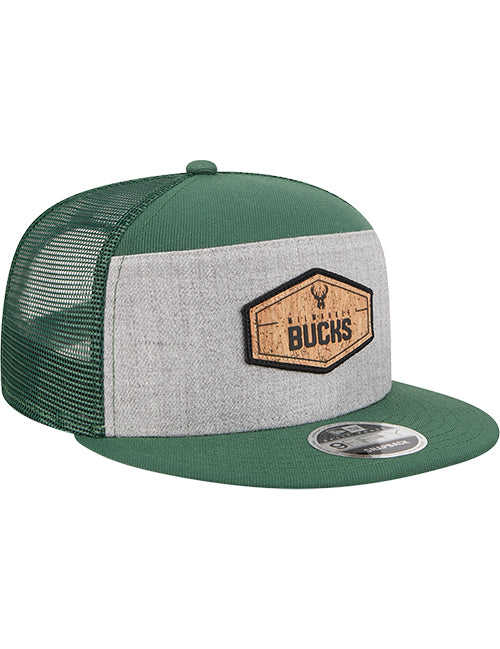 New Era 9Fifty Seven-Panel Cork Milwaukee Bucks Snapback Hat-right