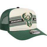New Era 9FIfity A-Frame Banner Milwaukee Bucks Trucker Snapback Hat-right