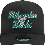 New Era 9Fifty A-Frame Chainstitch Milwaukee Bucks Snapback Hat-front