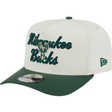 New Era 9Fifty A-Frame 2-Tone Chainstitch Milwaukee Bucks Snapback Hat