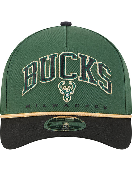 New Era 9Forty Arch M-Crown Milwaukee Bucks Adjustable Hat-front