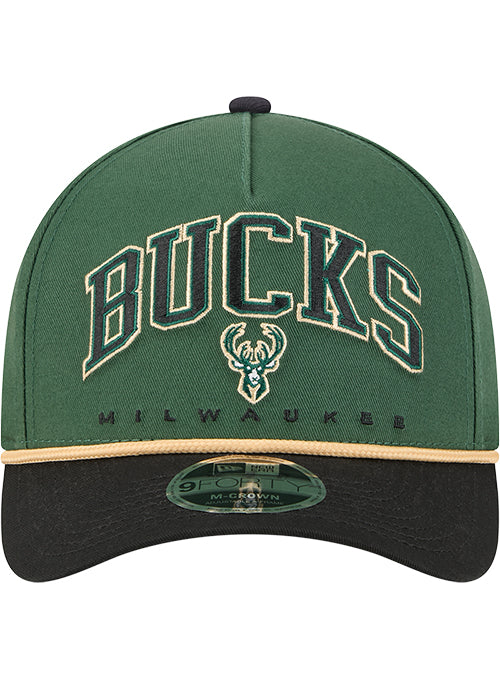 New Era 9Forty Arch M-Crown Milwaukee Bucks Adjustable Hat-front