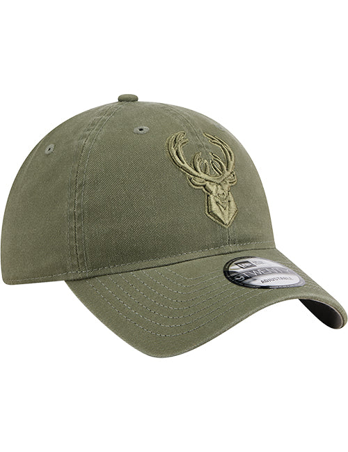 New Era 9Twenty Color Pack Olive Milwaukee Bucks Adjustable Hat-right