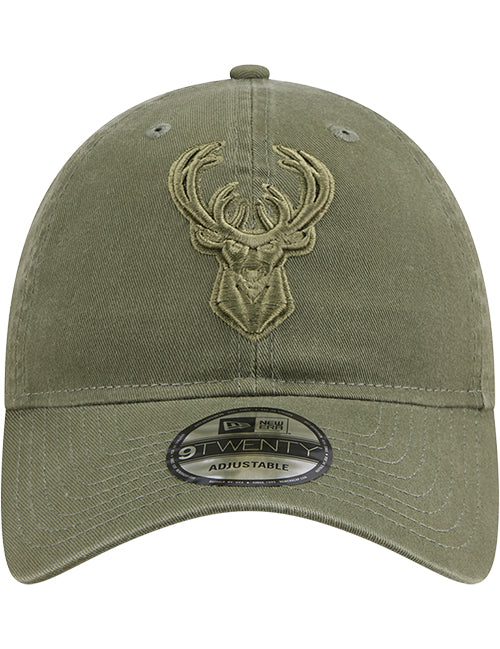New Era 9Twenty Color Pack Olive Milwaukee Bucks Adjustable Hat-front
