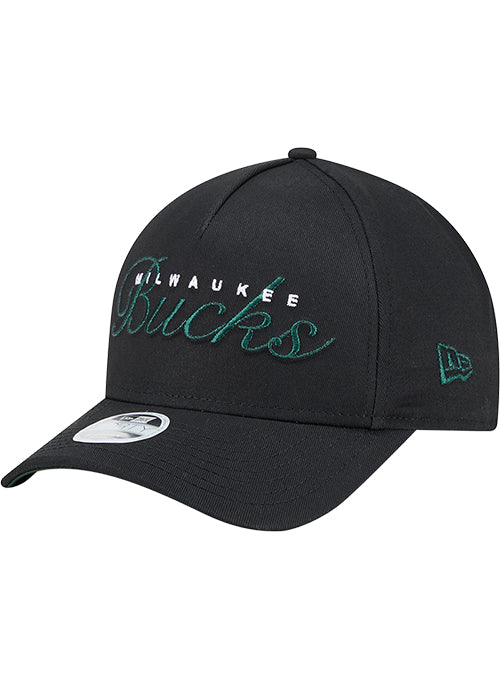 Women's New Era Metallic 9Forty M-Crown Milwaukee Bucks Adjustable Hat-left