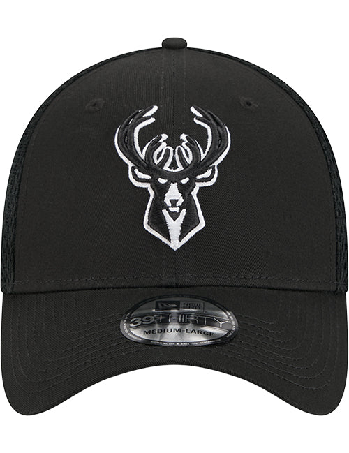 New Era 39Thirty Neo Mesh Milwaukee Bucks Flex Hat-front