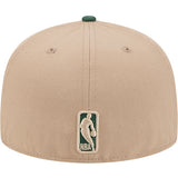 New Era 59Fifty Camel Milwaukee Bucks Fitted Hat-back