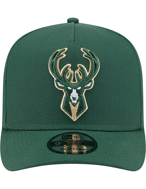 New Era 9Fifty Conference Patch Milwaukee Bucks Snapback Hat-front