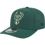 New Era 9Seventy Perform Stretch-Snap Milwaukee Bucks Snapback Hat=left
