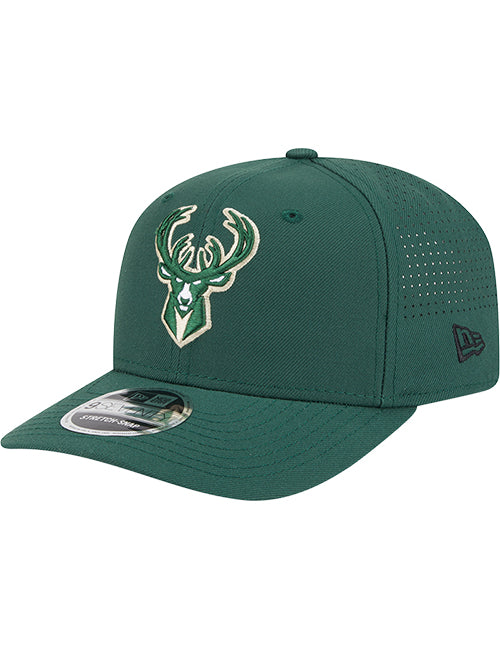 New Era 9Seventy Perform Stretch-Snap Milwaukee Bucks Snapback Hat=left